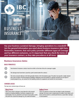 Business Insurance - Things to know in the event of a loss
