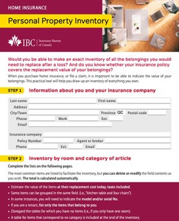 Property inventory